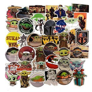 Baby Yoda Mandalorian Stickers (50pc)